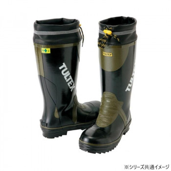 アイトス 4703  安全ゴム長靴(糸入り)  ブラック×OD  25.0cm
