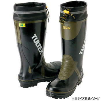 アイトス 4703 安全ゴム長靴(糸入り) ブラック×OD 28.0cm