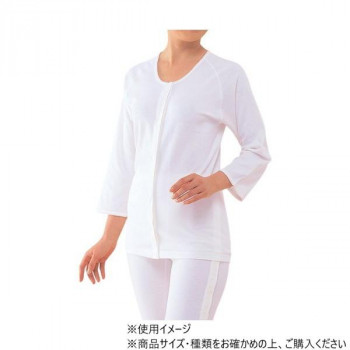 神戸生絲　婦人前開き7分袖(ホック式)M  MU50F  ワンタッチ肌着　　白