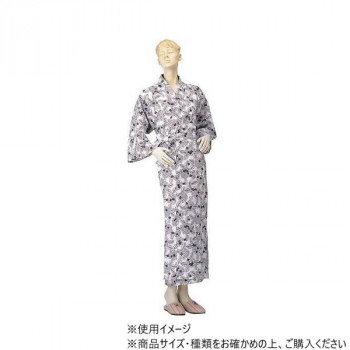 神戸生絲　婦人ガーゼねまき(ラグラン袖)S  No.69  コン  花柄