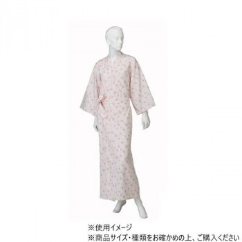 神戸生絲　婦人カラーガーゼねまき(ラグラン袖)M  NE69  ピンク