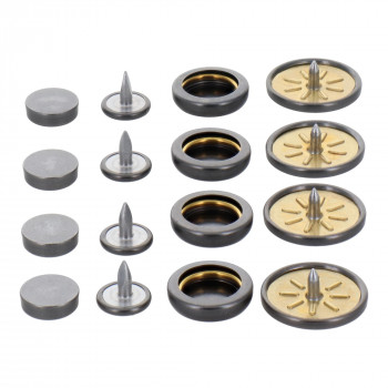 ホック一撃用ホック玉18mm 4入り 黒ニッケル H18PHBKK 606928
