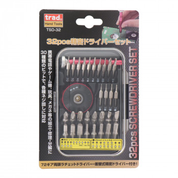 TRAD 精密ドライバーセット 32PC TSD-32 360053