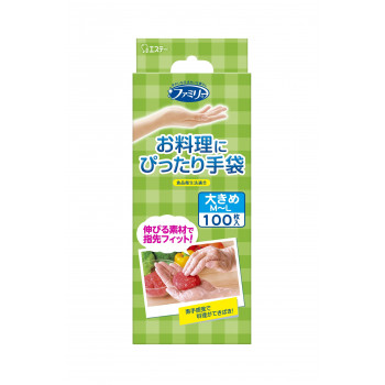 ファミリー お料理ぴったり手袋 M-L 半透明 100枚入 121704