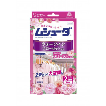 ムシューダ かおり1年 ウォークインクローゼット 3個入 フローラルの香り 121125