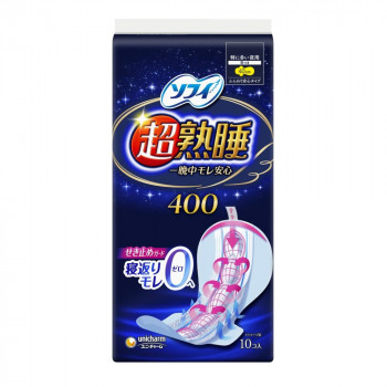 31796)ソフィ 超熟睡ガード 400 特に多い夜用 羽つき 10枚 852664