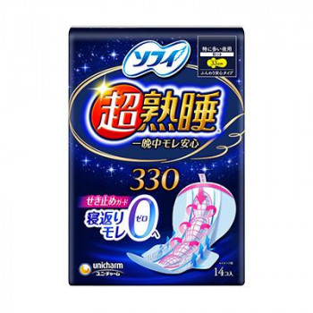 31595)ソフィ 超熟睡ガード 330 特に多い夜用 羽つき 14枚 852685