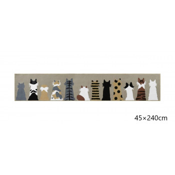 mysaキッチンマット 45×240cm キャットグレージュ