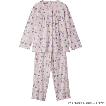 ケアファッション フルオープンパジャマ(婦人) パープル LL 3851513