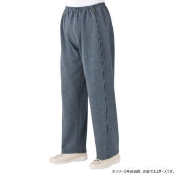 ケアファッション 脇全開スウェットパンツ(婦人) ネイビー杢 LL 3902003