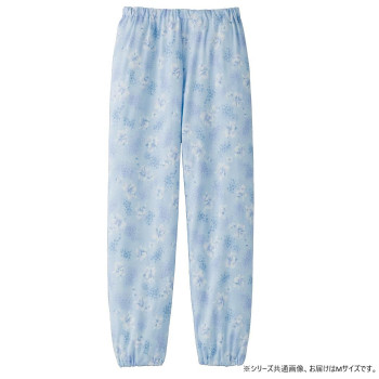 ケアファッション パジャマパンツ(婦人) サックス M 3991901