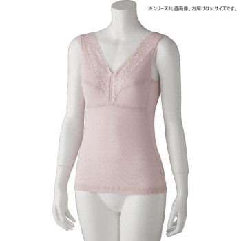 ケアファッション アロエ加工カップ付ノースリーブインナー(婦人) ピーチ 3L 9751305