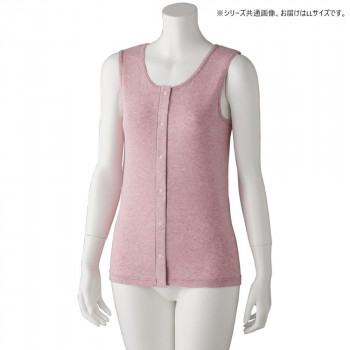 ケアファッション フライス杢ノースリーブホックインナー(婦人) チェリー LL 9752303