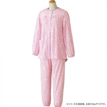 ケアファッション ホックパジャマ(婦人) ピンク 4L 80017106