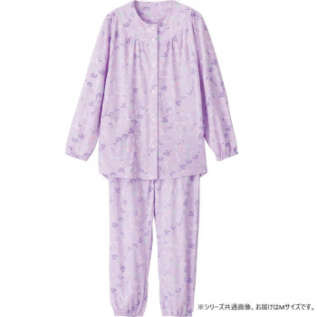 ケアファッション ホックパジャマ(婦人) パープル M 80017111