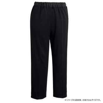 ケアファッション おしりスルッとさらさらカチオンライトパンツ(婦人) ブラック 3L 82089625