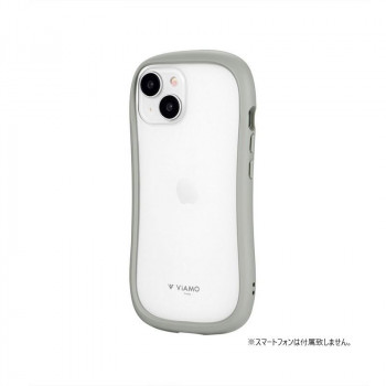 iPhone 15 耐傷ハイブリッドケース 「ViAMO freely」 ライトグレー LN-IM23VMFLGY