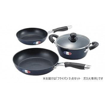 「ジャンヌ・エコール」アルミ鍋3点セット　JE-117R
