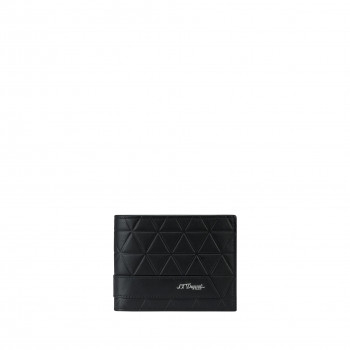 S.T. Dupont　エス・テー・デュポン ファイヤーヘッド 2つ折り財布 6cc ブラック 161108
