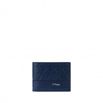 S.T. Dupont　エス・テー・デュポン ファイヤーヘッド 2つ折り財布 6cc ブルー 161608