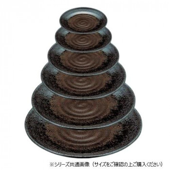 福井クラフト 7寸神龍皿 黒柚流し 51402420