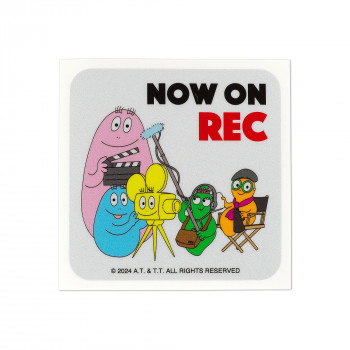 バーバパパ 反射カーステッカー NOW ON REC シルバー CKBP035-7