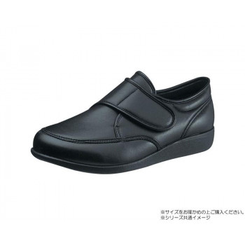 アサヒシューズ 快歩主義 M021 25.5cm ブラックスム-ス KS22881-SM