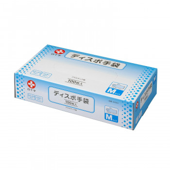 白十字 ディスポ手袋 M 100枚入 843054