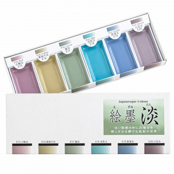 墨運堂　　　絵墨　淡　6色セット　15429