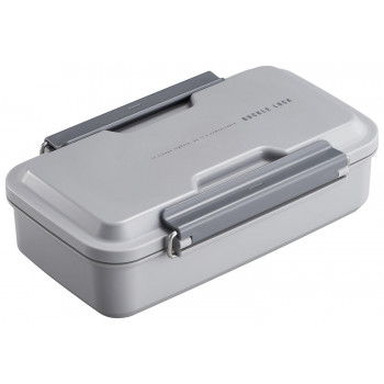 オーエスケー BUL BUCKLE LOCK ランチボックス(仕切付) BL-39D ライトグレー 850ml