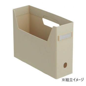 LIHIT LAB.(リヒトラブ) Roomy ボックスファイル A4 ベージュ F-291-16