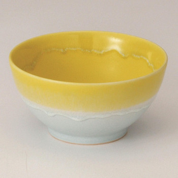 伸光パステルジュレ抹茶碗 YL×BL Y1555