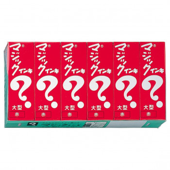 寺西化学工業　マジックインキ　大型　6本パック　油性　赤　ML-T2-6P
