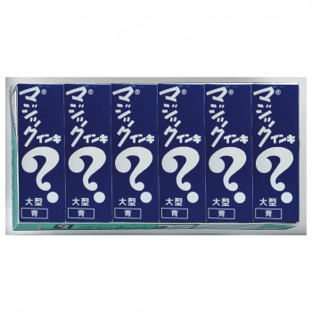 寺西化学工業　マジックインキ　大型　6本パック　油性　青　ML-T3-6P