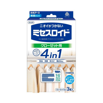 ミセスロイド クローゼット用 3個入 1年防虫 221544