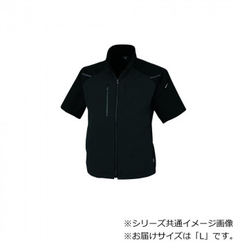 ジーベック(XEBEC) 1811 カラーストレッチ半袖ブルゾン 黒 L