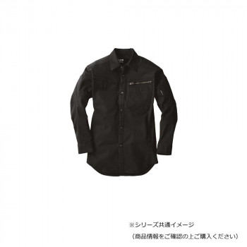 ジーベック(XEBEC) 2273  現場服ストレッチ長袖シャツ  黒  4L
