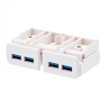 LIHIT LAB.(リヒトラブ) USB3.0ハブ 机上台専用 白 A-7337-0