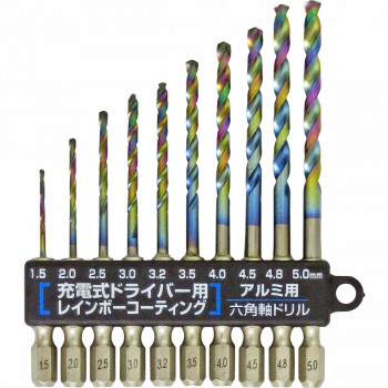 コンヨ SUN UP アルミ用 新快削 六角軸ドリル10PC 26586
