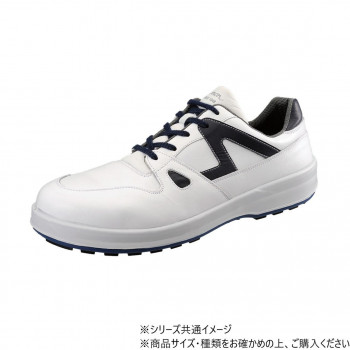 シモン 安全靴 8611 白/ブルー 27cm 1706100