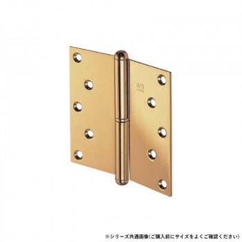 シロクマ キャノン二管丁番(右) 127×127 金 BS-102R