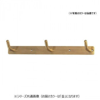 シロクマ 三連丸棒フック 金 CB-15