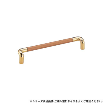 シロクマ 木目アローハンドルL型 200mm Mオーク/純金 HC-26