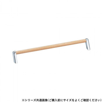 シロクマ 木目ニュートンハンドル 90mm Lオーク/クローム HC-34