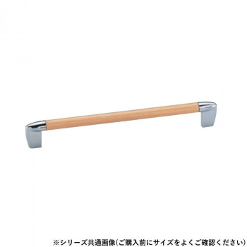 シロクマ 木目オアシスハンドル 90mm Lオーク/クローム HC-40