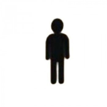 シロクマ トイレマーク 男 黒 NAC-351
