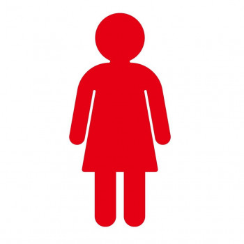シロクマ トイレマーク 女 赤 NAC-351