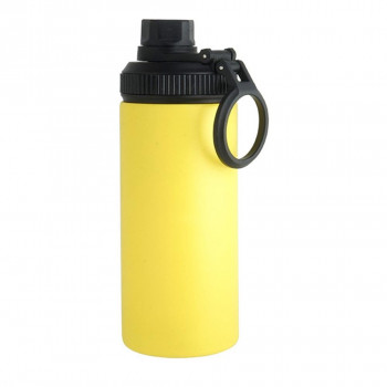 リビング WELF SLIM BOTTLE 直飲みスリムステンレスボトル YE 450ml 411309