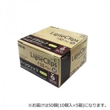 サンケーキコム リーンクリップ M 50個入 ゴールド 挟口32mm 箱入 LC-M50GD