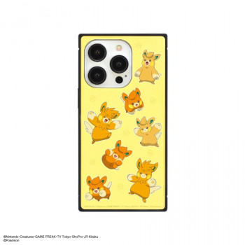 ポケットモンスター iPhone15Pro対応スクエアガラスケース オレンジ POKE-895D